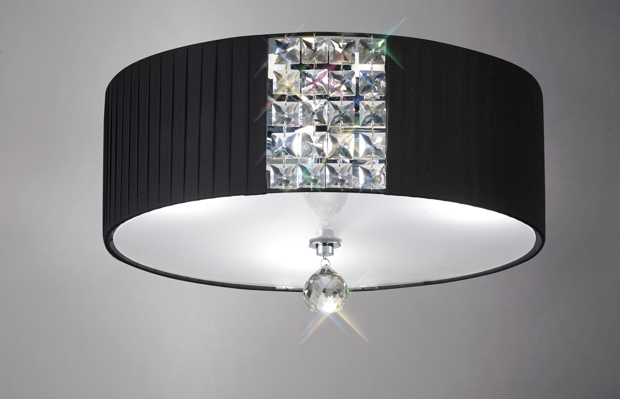 IL31172/BL  Evelyn Crystal  Flush Ceiling 3 Light